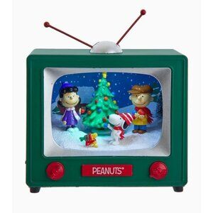 Peanuts Snoopy & Friends Christmas Scene Musical TV Battery Operated Decoration